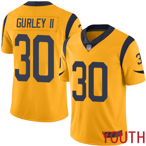 Los Angeles Rams Limited Gold Youth Todd Gurley Jersey NFL Football #30 Rush Vapor Untouchable->youth nfl jersey->Youth Jersey